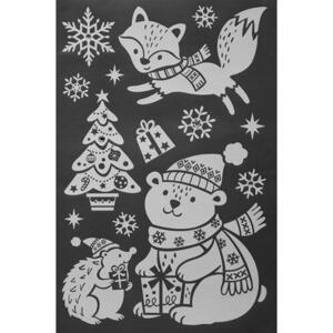 Julesticker til vindue - 50 x 32 cm. | Motiv B