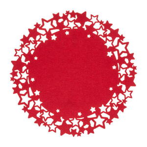 Stars dækkeserviet i filt - Rød