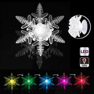 Snowflake /m LED lys og farveskift - Ø 10 cm.