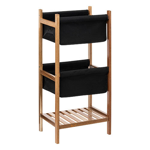 Blackacia reol m/ 3 hylder - 73 x 33 x 25 cm.