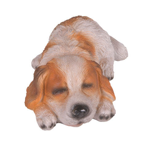 Liggende hund - Havefigur | Brun