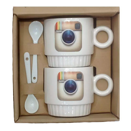 Instagram porcelænskrus 2'er sæt