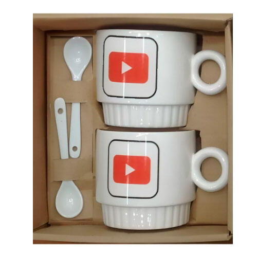 Youtube porcelænskrus 2'er sæt