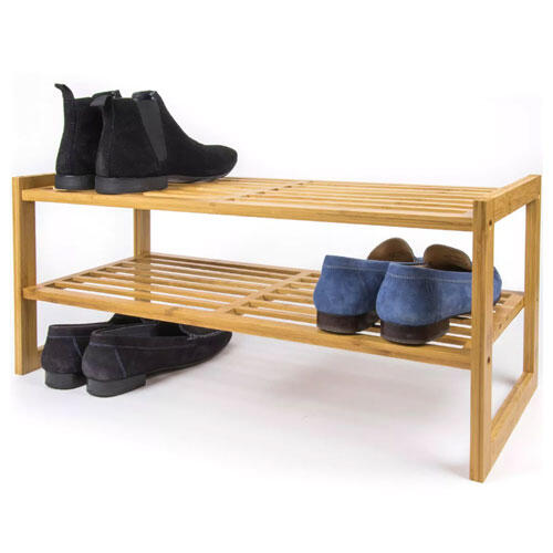 Bambus skoreol stabelbar - 2 hylder | 100% FSC