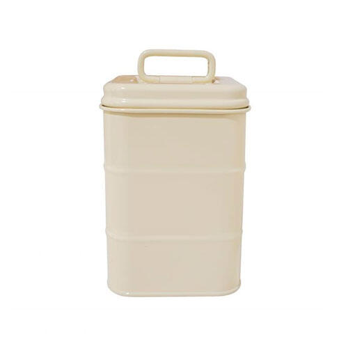 Isabelle sukkerdåse m/ label - Beige 14 cm.
