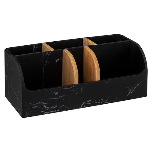 Lea organizer - 6 rum | Marmor look - Sort
