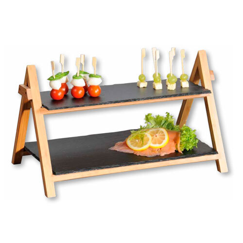 Gastro kageopsats m/ 2 etager - 27,5 x 43 x 25,5 cm.