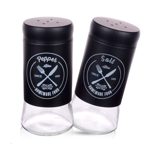 Vilde salt- og peberbeholder | Glas & metal