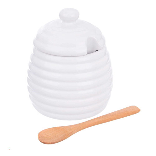 Whiteline honningkrukke m/ ske | 340 ml.