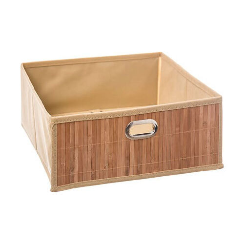 Bambus opbevaringskasse - 14,5 x 31 x 31 cm.