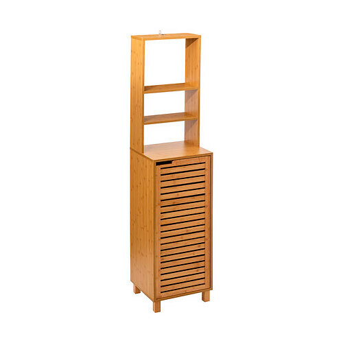 Sicela reol med skab - Bambus og MDF | 168 cm.