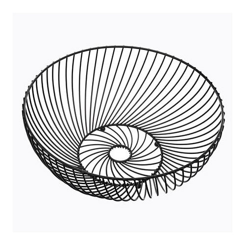 Twisted frugtkurv i stål - Sort | 12 x 30 cm.