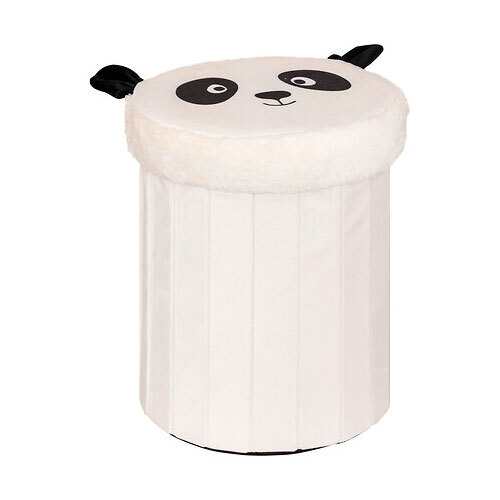 Panda puf m/ opbevaringsrum - 36 x 30 cm.