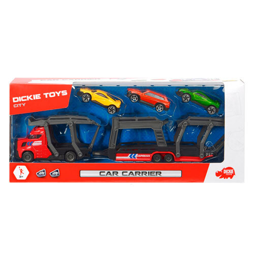 Dickie Toys biltransporter - 32 cm. | Rød