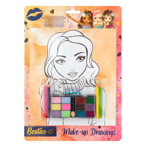 Besties make-up tegninger - 4 stk.