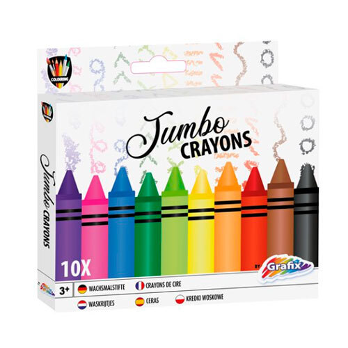 Moxy Jumbo voks farveblyanter - 10 stk.