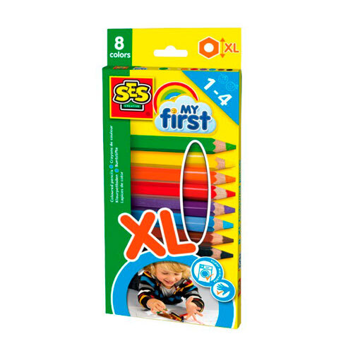 SES Creative XL farveblyanter - 8 farver