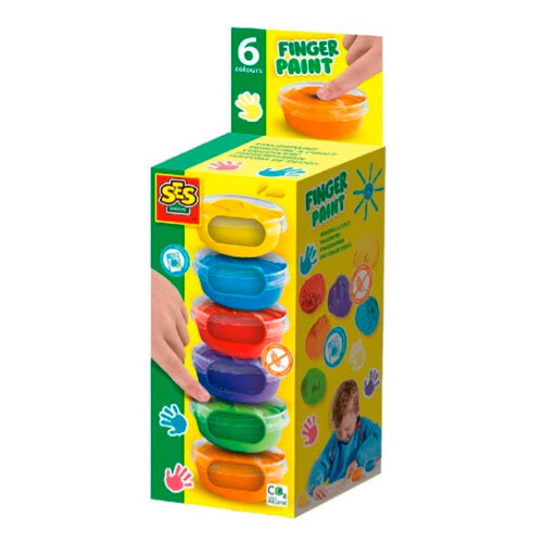 SES Creative fingermaling i sæt - 6 farver