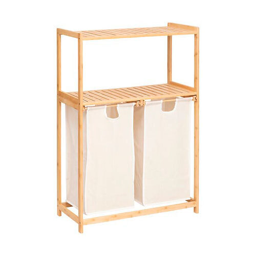 Tidy Box dobbelt vasketøjskurv m/ to hylder