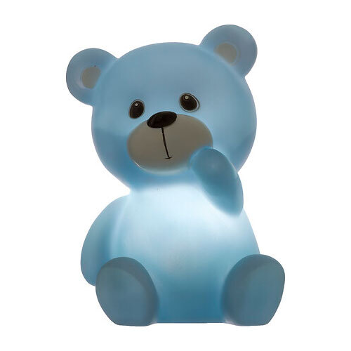 Bamse LED natlampe 13,5 cm. | Blå