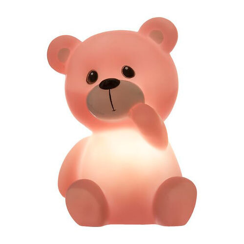 Bamse LED natlampe 13,5 cm. | Rosa