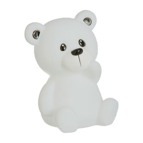 Bamse LED natlampe 13,5 cm. | Grå