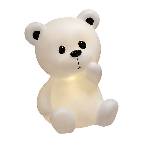 Bamse LED natlampe 30 cm. | Hvid XL