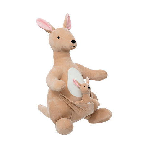Blake XL kænguru tøjdyr med baby - 63 cm.