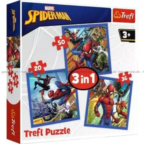 3-i-1 puslespil - Spider-Man