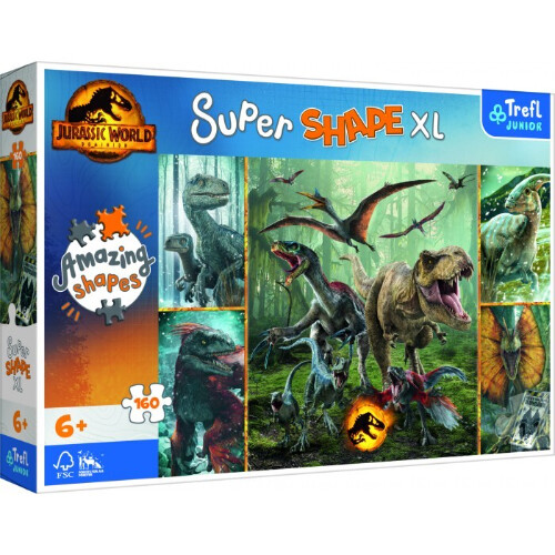 Super Shape XL puslespil 160 brikker - Jurassic World