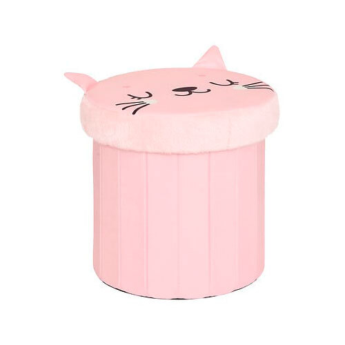 Katte puf m/ opbevaringsrum - 36 x 30 cm.