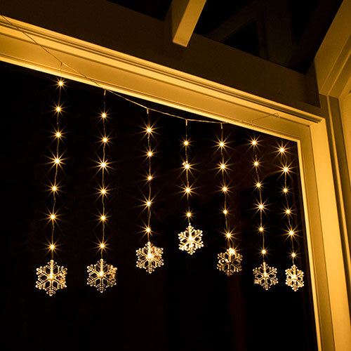 Lysgardin m/ 47 LED lys - Snefnug