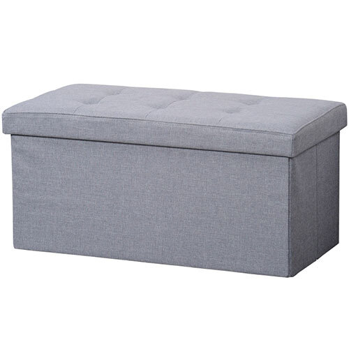 Opbevaringsbænk i MDF - 38 x 76 x 38 cm. | Grå