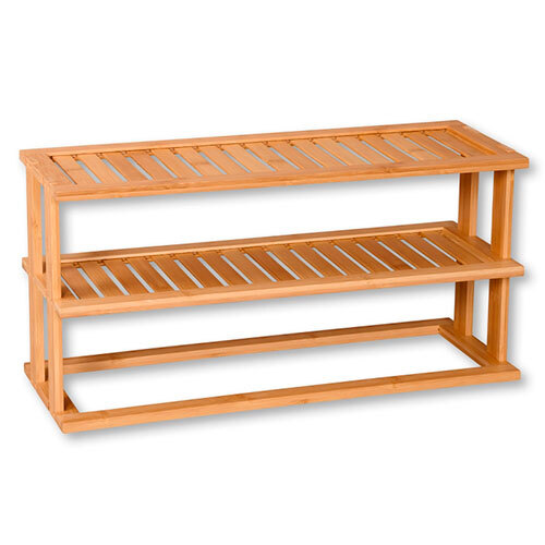 Bambus køkkenbordshylde - 27 x 55 x 20 cm.