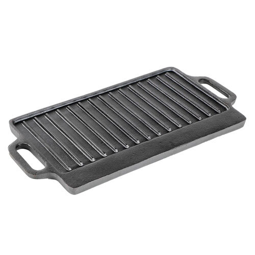 Grillpande i støbejern - 1,5 x 40 x 20 cm. | Firkantet
