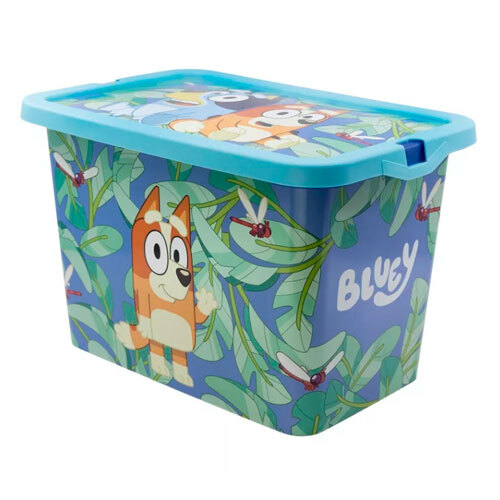 Bluey Leaves legetøjskasse i plast - 7 L