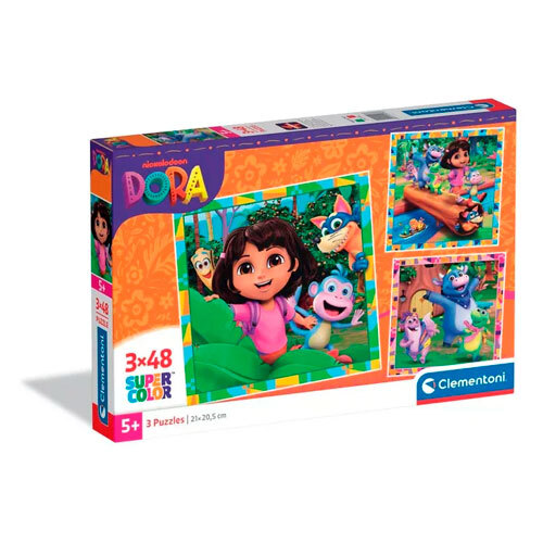 3-i-1 puslespil - Dora the Explorer Jungle Quest