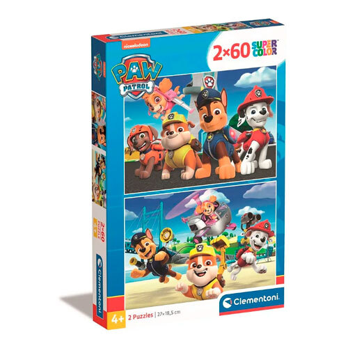 Paw Patrol Squad puslespil - 2 x 60 brikker