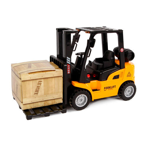 2-Play legetøjsbil - Gaffeltruck m/ optræk | 14 cm.