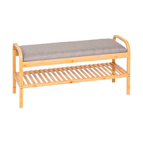 Cosy bambus skobænk m/ hylde | 100% FSC