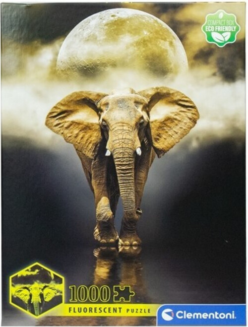 Elefant fluorescent puzzle 1000 brikker