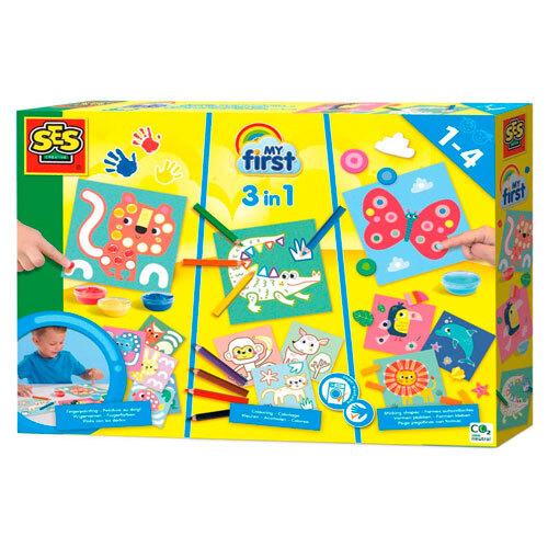 SES Creative My First 3-i-1 sæt m/ fingermaling