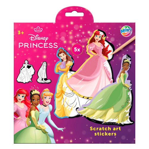 Disney Prinsesser klistermærke skrabesæt - 6 dele