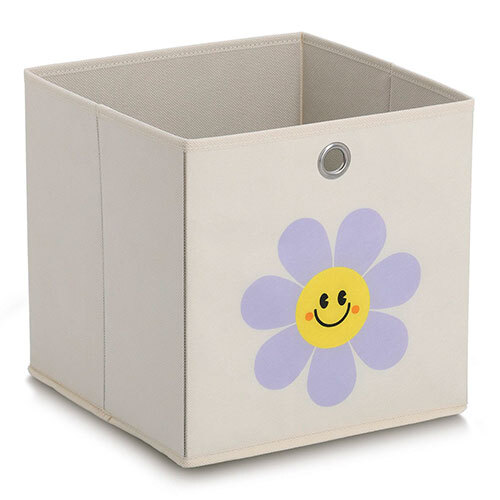 Happy Flower legetøjskasse - 28 x 28 x 28 cm.