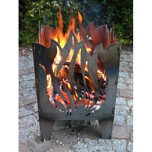 Bålkurv med flammer - Stor