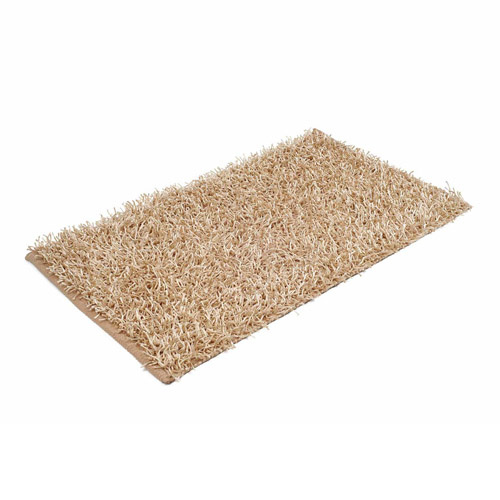 Shaggy metallic allround måtte - Creme