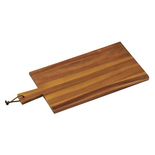 Akacietræ serveringsbræt med håndtag - 45 cm.