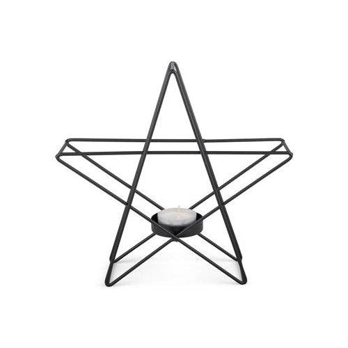 Star fyrfadsstage - Mat sort