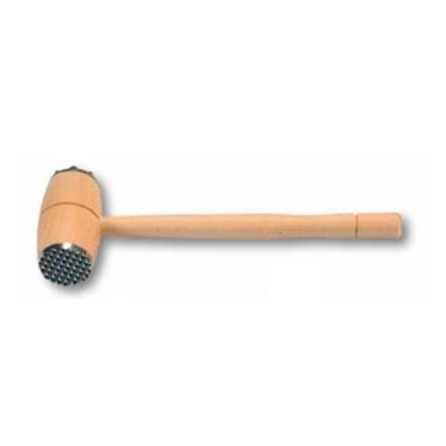 Bøgetræ og metal kødhammer - 32 cm.