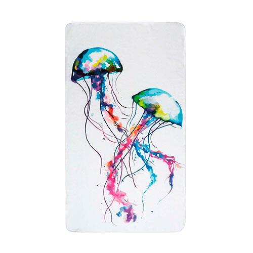Jellyfish strandhåndklæde 100 x 180 cm.